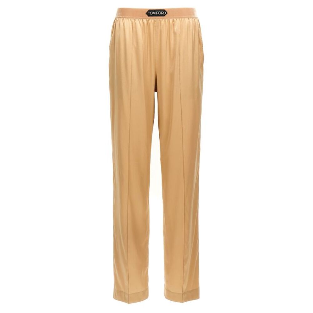 Tom Ford Beige Silk Casual Women's Pants